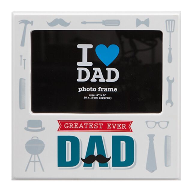 White Printed 4 'x 6' Photo Frame - Father's Day / Birthday - Greatest
