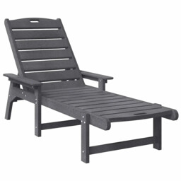 Sun Lounger Hdpe Adjustable Outdoor Garden Recliner Modern Furniture