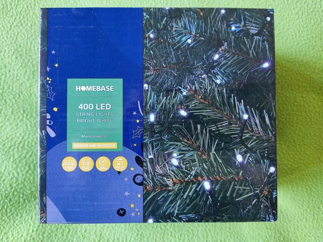 Homebase Christmas Xmas Tree Fairy Lights String 400 Led Bright White