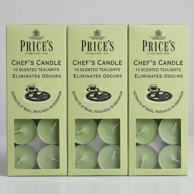 Price’s Chef’s Candles Tealights X30 Odour Neutralising Kitchen Tea