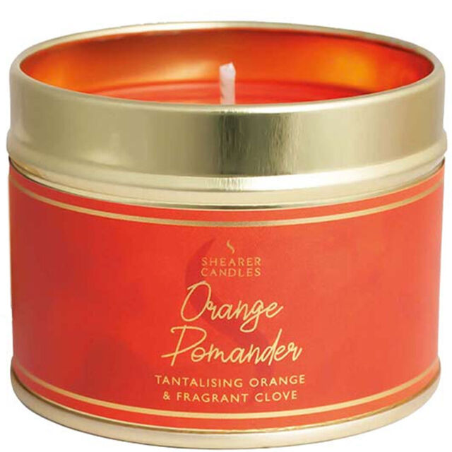 Shearer Candles Orange Pomander Fragrance Long Lasting Small Tin