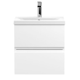 Hudson Reed Urban Wall Hung 2-drawer Vanity Unit & Basin 1 Satin White