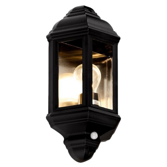 Eterna Pirhl60bk Half Lantern Outdoor Light With Pir Movement Sensor