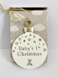 Bambino Baby's First Christmas Large Resin Bauble Plaque