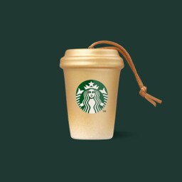 Starbucks Christmas Holiday 2022 Ceramic Gold Cup Tree