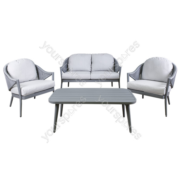 Sealey Dellonda Echo Aluminium Outdoor Sofa, Chair & Coffee Table