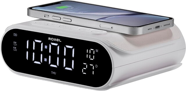 Alarm Clock With Fast Wireless Charging W/ Night Light - Free Shipping