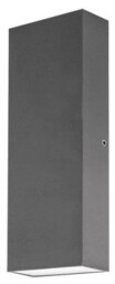Outdoor Light Grey Pablo Double Led Spot Ip54 Dark 3000k Integral