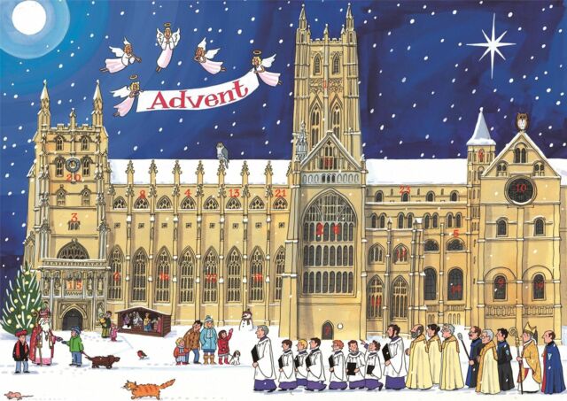 Traditional Card Advent Calendar Large - Christmas At The Cathedral