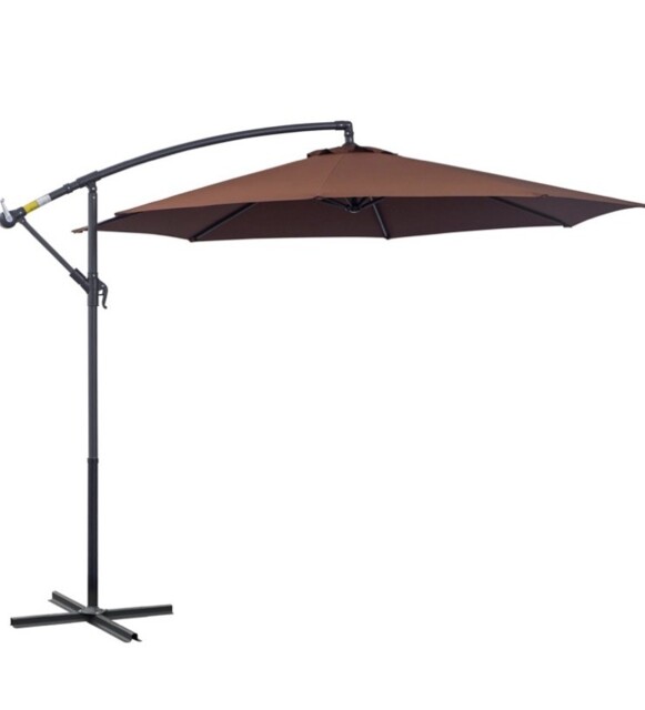 Outsunny 01-0585 3m Steel Hanging Offset Patio Umbrella With Stand -