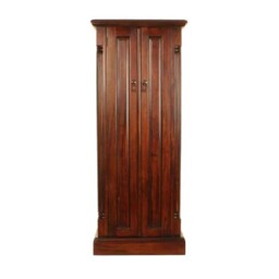 Solid Mahogany Media Cupboard, For Cds & Dvds, Fully Assembled