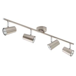 Litecraft Chobham Spotlight Bar Adjustable Gu10 Ceiling 4 Light -
