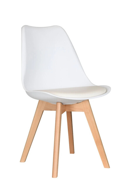Modern Dining Chair Padded Seat With Wooden Legs Retro Modern Home Set