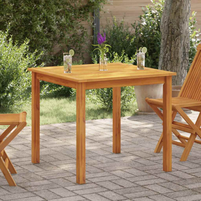 Dining Table Solid Acacia Wood 85x85x74 Cm Natural Oil Finish Rustic