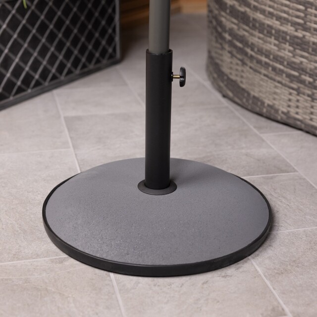 Charles Bentley 15kg Round Concrete Parasol Base Umbrella Stand In