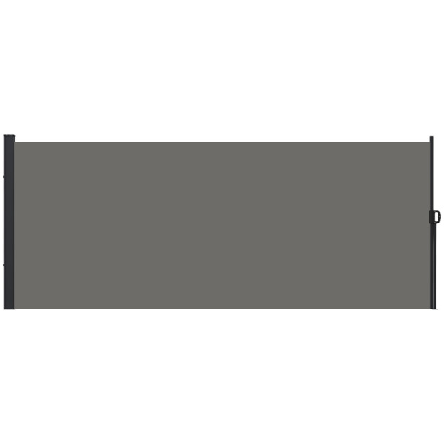 Retractable Side Awning Dark Grey 400x180cm Alum Poly Powdercoat Metal