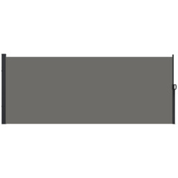 Retractable Side Awning Dark Grey 400x180cm Alum Poly Powdercoat Metal