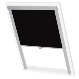 Blackout Roller Blind Black 773x992mm Polyester W/ Aluminium Frame