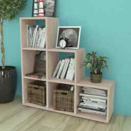 Staircase Bookcase/display Shelf 107 Cm Oak Vidaxl