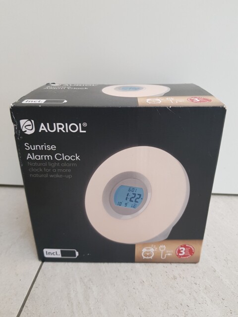 Auriol Sunrise Alarm Clock - Batteries Incl. - Brand Sealed