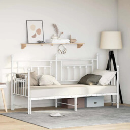 Daybed Frame With Headboard White 75 X 190 Cm Steel Vidaxl