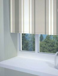 Stripe Ready Made Blackout Roller Blind Neutral ( 60cm W X 170 Drop)