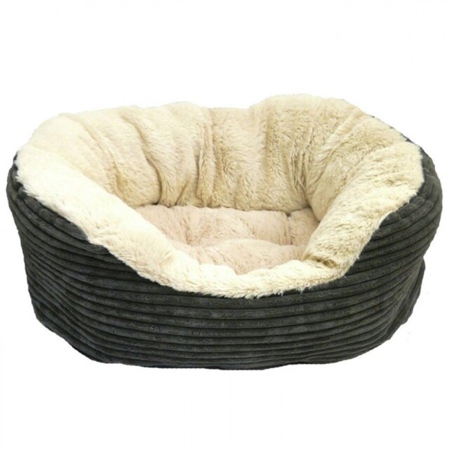 Rosewood Modern Padded Grey Jumbo Cord Dog Bed - Large
