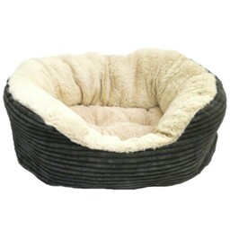 Rosewood Modern Padded Grey Jumbo Cord Dog Bed - Large