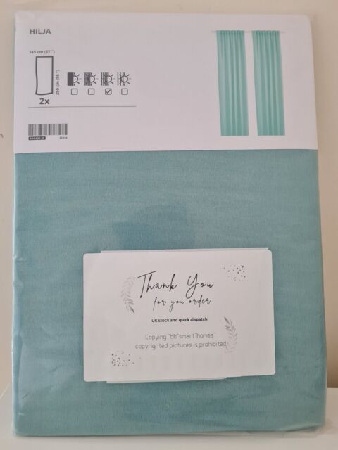 Hilja Curtains 1 Pair Turquoise 145x250 Cm I Pair 804.630.20 Brand