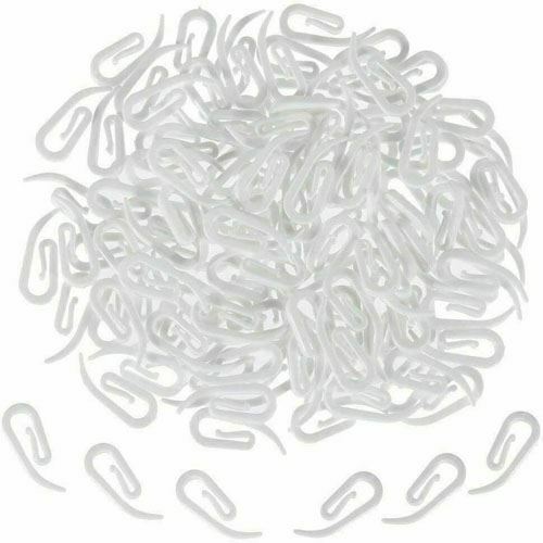 Curtain Hooks For Ring Header Tape White Plastic Nylon Hook Uk