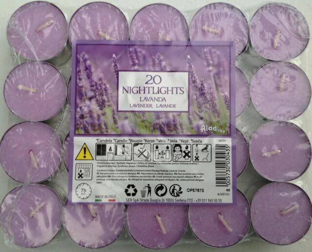 Prices Candles Aladino Tea Lights 20 In A Pack - Lavender