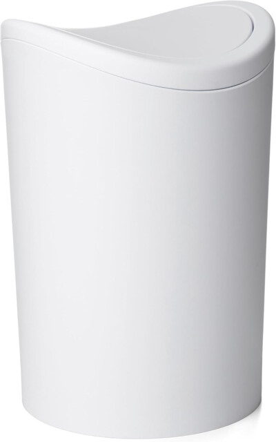 Bathroom With Swing Lid - Compact And Modern Design - Durable Plastic