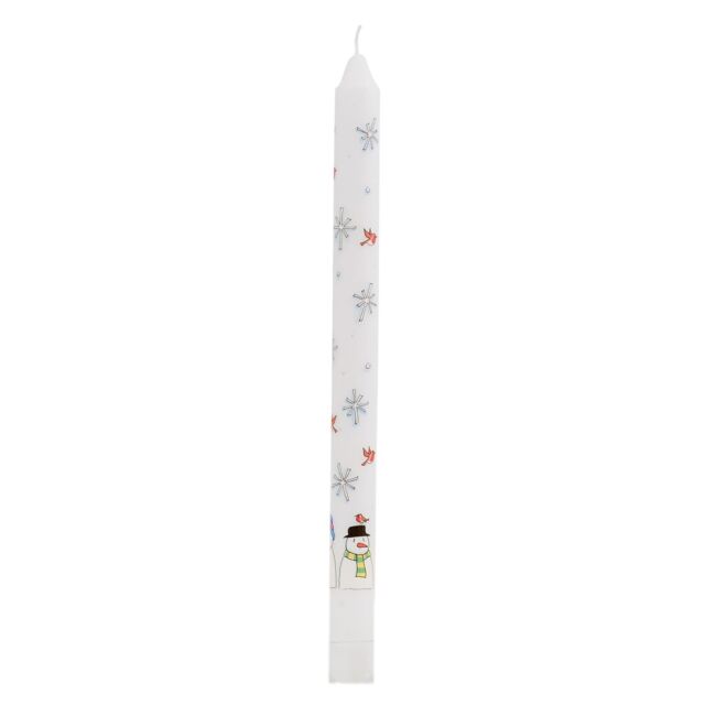 Countdown To Christmas Advent Dinner Candle - Snowman And Snowflake