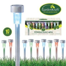 10pcs Solar Powered Garden Lights Post Outdoor Led Multicolour