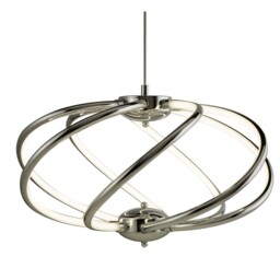 7 Curved Arm Led Ceiling Pendant Light Lamp Chrome Finish Decorative