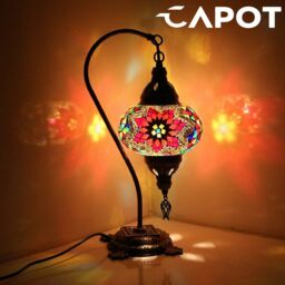Turkish Moroccan Mosaic Lamp Handmade Tiffany Colorful Glass Desk