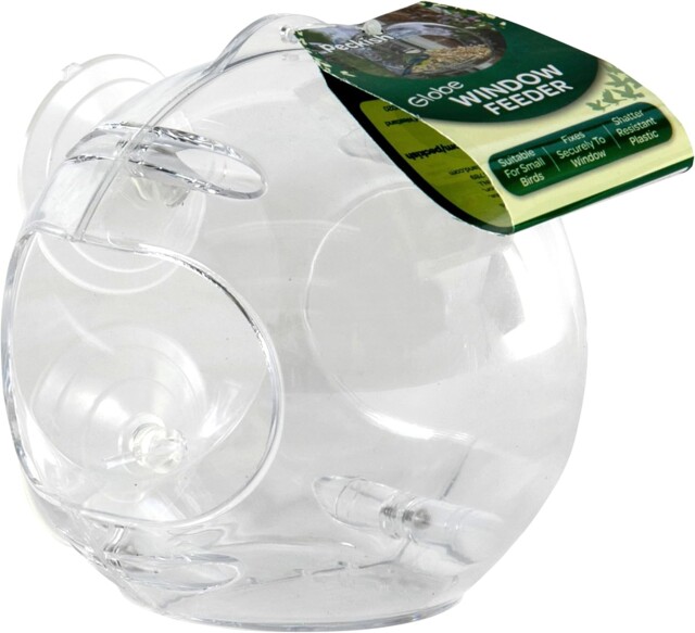 Window Bird Feeder, 14cm Durable Natural Plastic, Attracts Small Birds