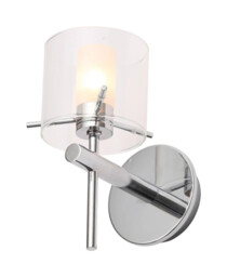 Bathroom Light Silver Gene Wall Ip44 Chrome Glass Spa Spa-31725-chr