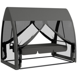 Outsunny Garden Swing Chair Patio Hammock 3 Seater Bench Canopy