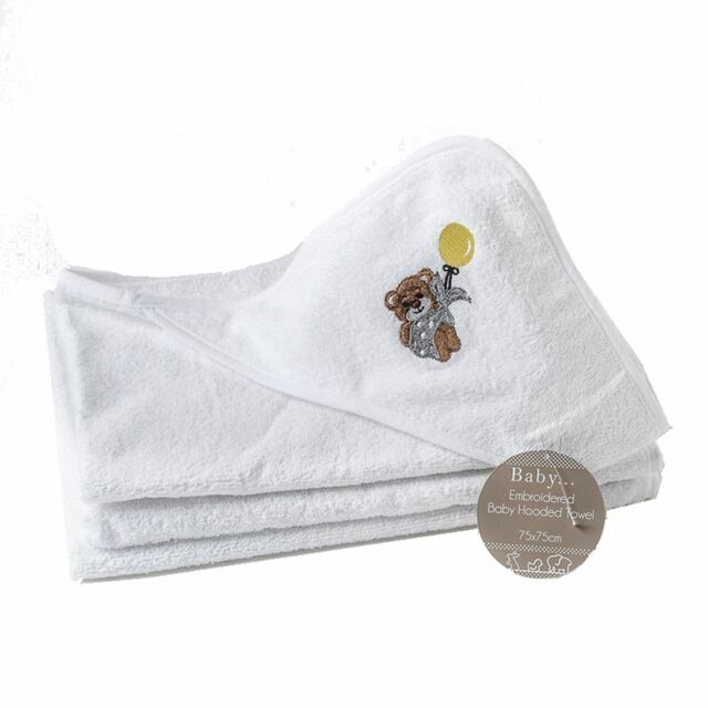 Hooded Towel Childrens Cuddle Robe Teddy Bear 74 X 74 Cm 100% Cotton