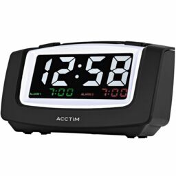 Black Acctim Celeus Clock Usb Cable Smart Connector Snooze Va Display