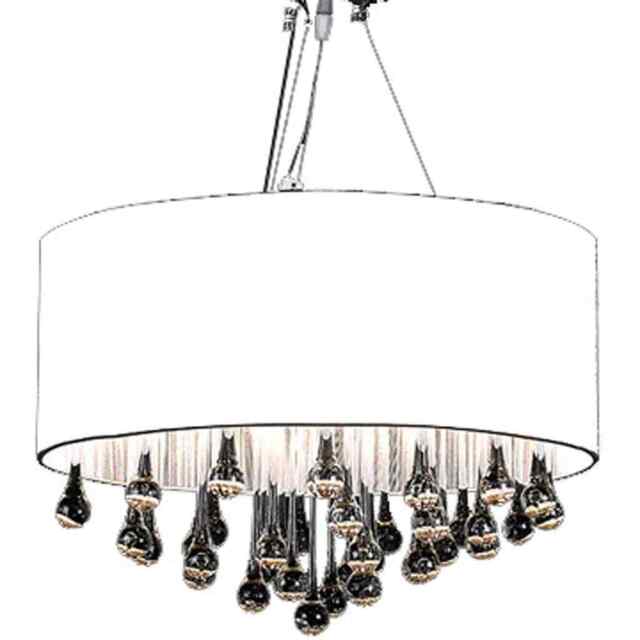 Chandelier With 85 Crystals White Vidaxl