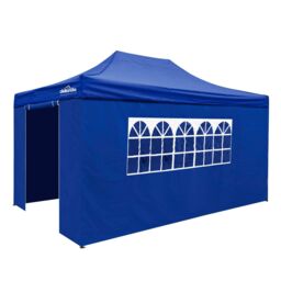 Premium 3x4.5m Pop-up Gazebo & Side Walls With Carry Bag, Stakes &