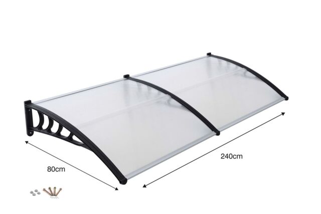 Front Door Canopy Porch Rain Protector Awning Lean To Roof Shelter