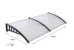 Front Door Canopy Porch Rain Protector Awning Lean To Roof Shelter