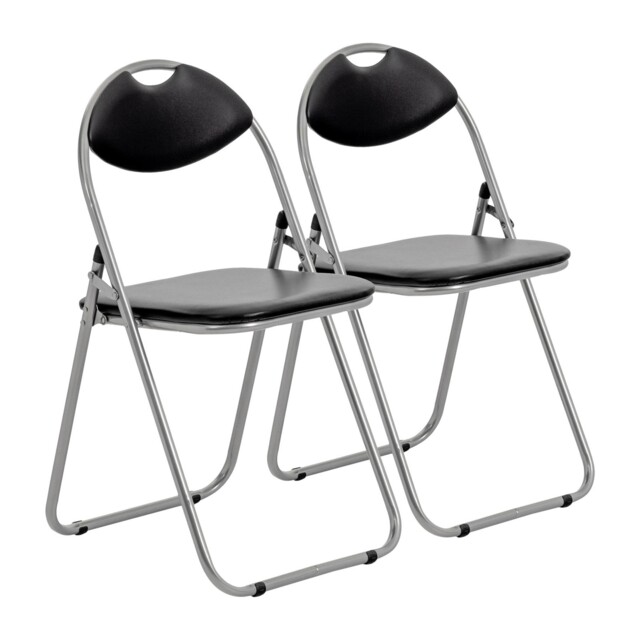Folding Chairs Padded Faux Leather Studying Dining Office Event Chair