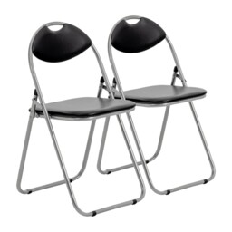 Folding Chairs Padded Faux Leather Studying Dining Office Event Chair