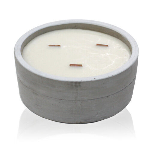 Concrete Wooden Wick Crackling Soy Candle -ideal Gift-various Scents &