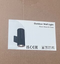 Searchlight 6872bk Up Down Wall Light Black
