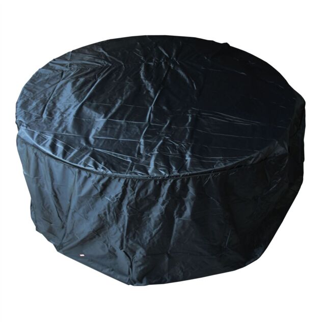Round Garden Furniture Protective Cover Black Rattan Table Chair